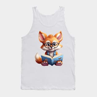 Fox with Book Tank Top